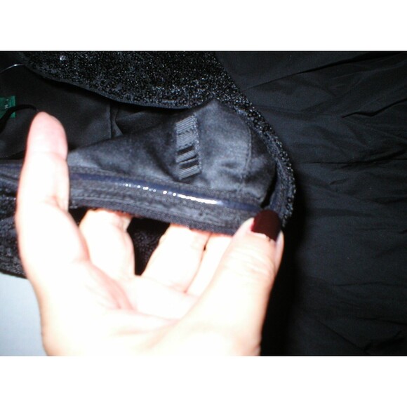 New Womens NWT Dress 14 Ralph Lauren Sequin Black Designer Strapless Strap Party - Picture 9 of 11